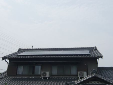 愛知県愛西市　長州太陽光発電システム　HIT設置