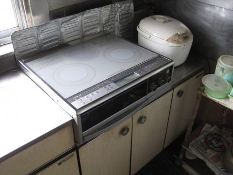 ガスからＩＨに交換【長野県長野市ＩＨクッキングヒーター】【長野県長野市オール電化】【長野県長野市太陽光発電】エコ電化JP・街の工事屋さん【大光電気商会】