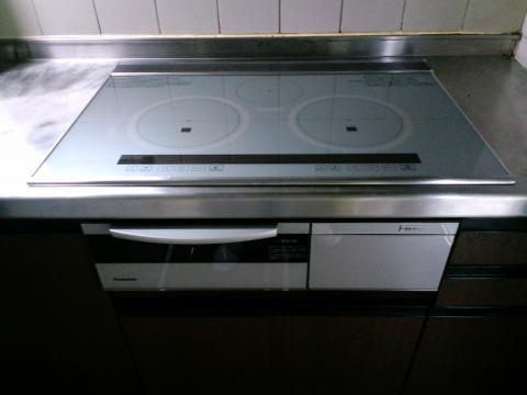 栃木県小山市S様邸オール電化工事　IHクッキングヒーター