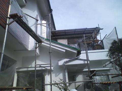 神奈川県相模原市K様邸　外壁塗装（施工中）