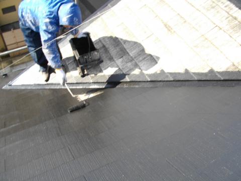 東京都八王子市F様邸　屋根塗装（施工中）