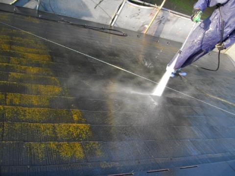 神奈川県厚木市H様邸　屋根塗装（施工中）