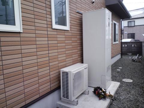 宮城県多賀城市にてエコキュート工事