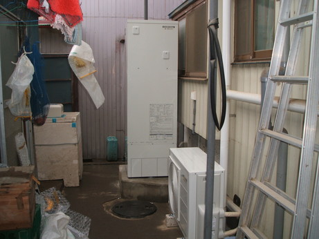 宮城県石巻市にてエコキュート再取付工事