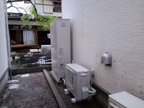 宮城県多賀城市にてエコキュート工事