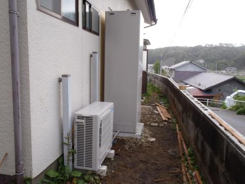 宮城県石巻市にてエコキュート工事