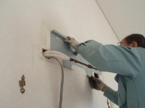 隠蔽配管仕様 ガス式2室マルチエアコンの入替　その2（東京都中野区）