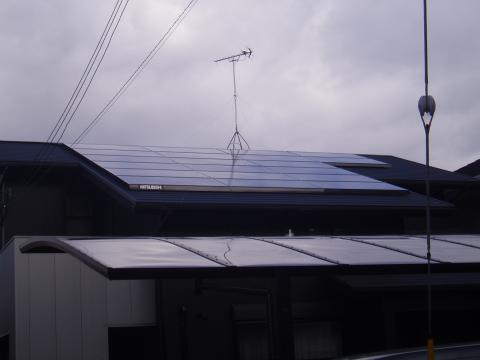 奈良県桜井市Ｋ様邸太陽光発電システム工事。