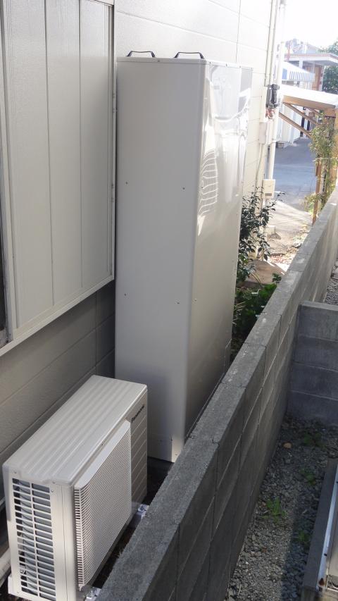 三島市パナソニック460L薄型エコキュート設置工事