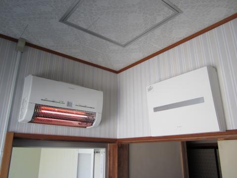 脱衣室は暖かです！【長野県長野市浴室暖房器工事】【長野県長野市蓄熱暖房器工事】【長野県長野市オール電化工事】街の工事屋さん・エコ電化ＪＰ【大光電気商会】へご依頼下さい