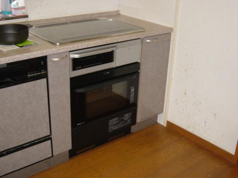 三島市にてIHクッキングヒーター＆ビルトイン電気オーブンレンジ設置工事