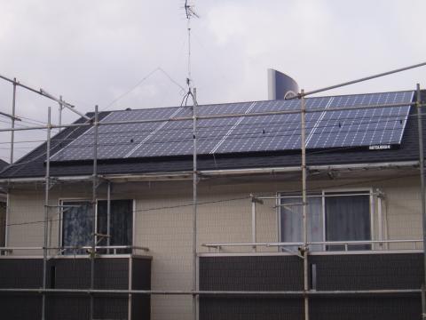 奈良県広陵町Ｋ様邸太陽光発電工事。