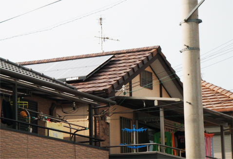 三菱太陽光発電システム　大阪府泉佐野市　前田様邸