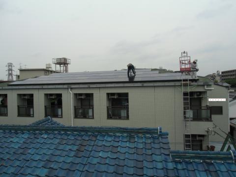 東芝【太陽光発電10kwシステム】据え置き型・ストレート金具工法