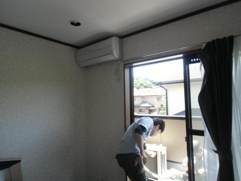 希望が丘在住・Aさま邸【12畳用エアコン取替え&10畳用エアコン移設】工事
