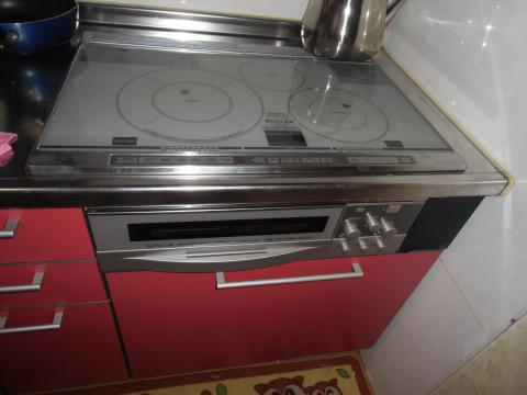 【三菱/IHクッキングヒーター⇔都市ガス撤去・取替え】大阪市都島区Tさま邸着工