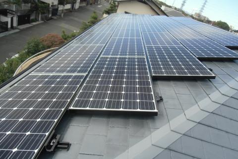 大阪府吹田市・Tさま【三菱:住宅用/太陽光発電×10.04kwシステム】完工