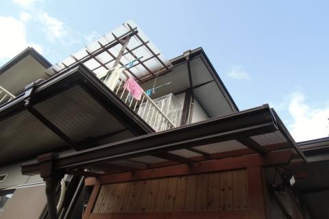 太陽光設置後【樋取替】修繕追加工事