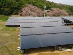 野立て太陽光発電ソーラーフロンティア１６．８０ｋｗ完成間近