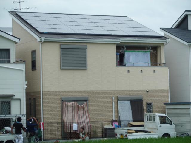 太陽光システム完成です。