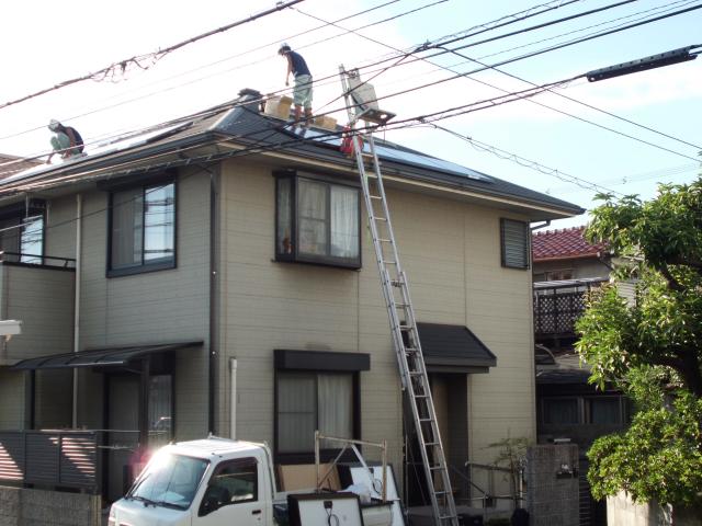 パネル設置作業