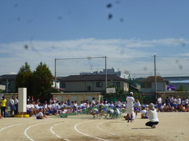 障害物リレーに中1息子参加