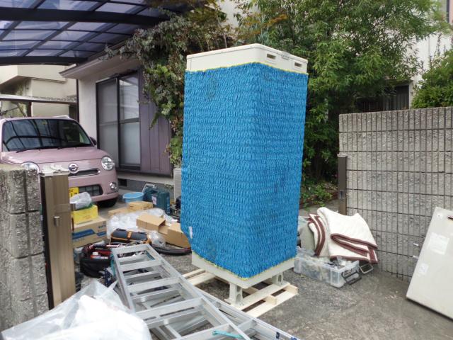 養生カバー着用!