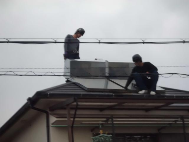 太陽熱温水器撤去作業開始!③