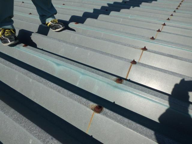 折板屋根の状態確認