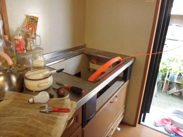 レンジ台の撤去過程