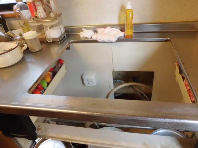 汚れ排除後のレンジ台！