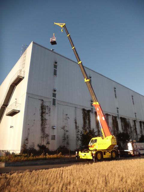 クレーン車の稼動作業