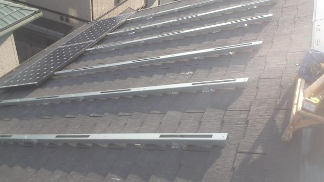 架台設置後のモジュール設置