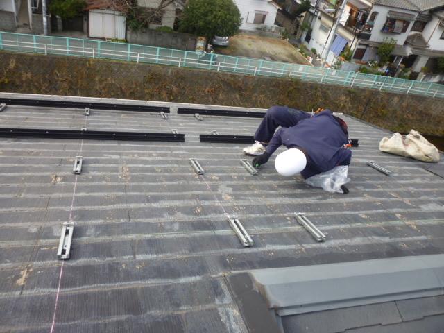 架台設置作業!!