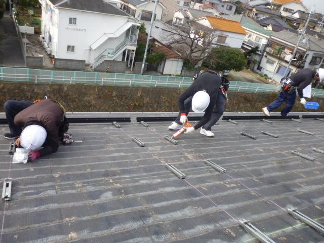 架台設置作業!!!