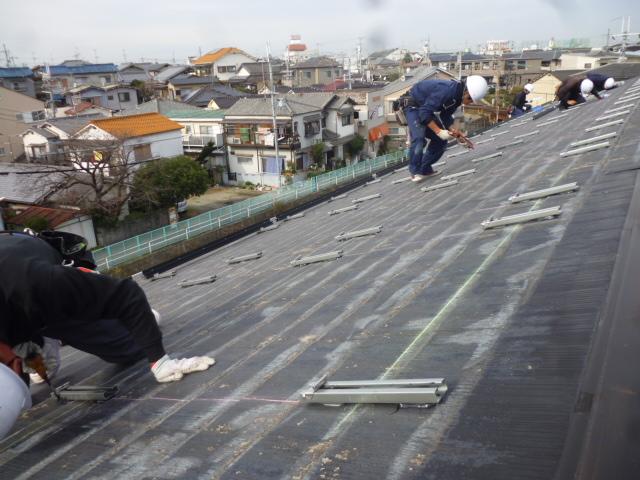 架台設置の微調整作業!等・