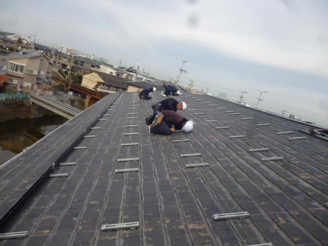 架台設置の微調整作業!