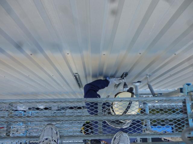 分電盤設置の型枠設置作業