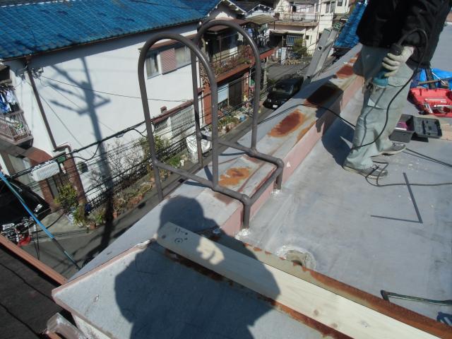 梯子撤去作業開始!