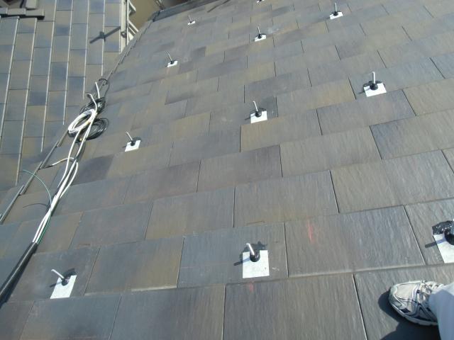 支柱等の配置作業工程