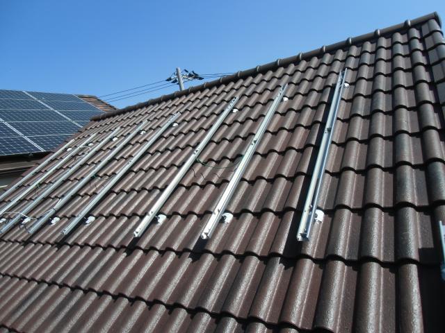 架台への配線(アース)作業完了